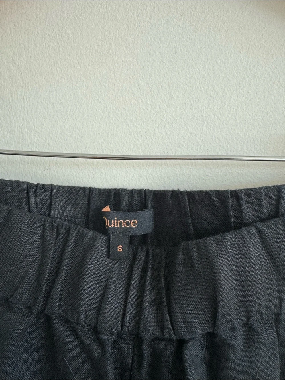 Quince | 100% European Linen Tapered Ankle Pants in Black Small